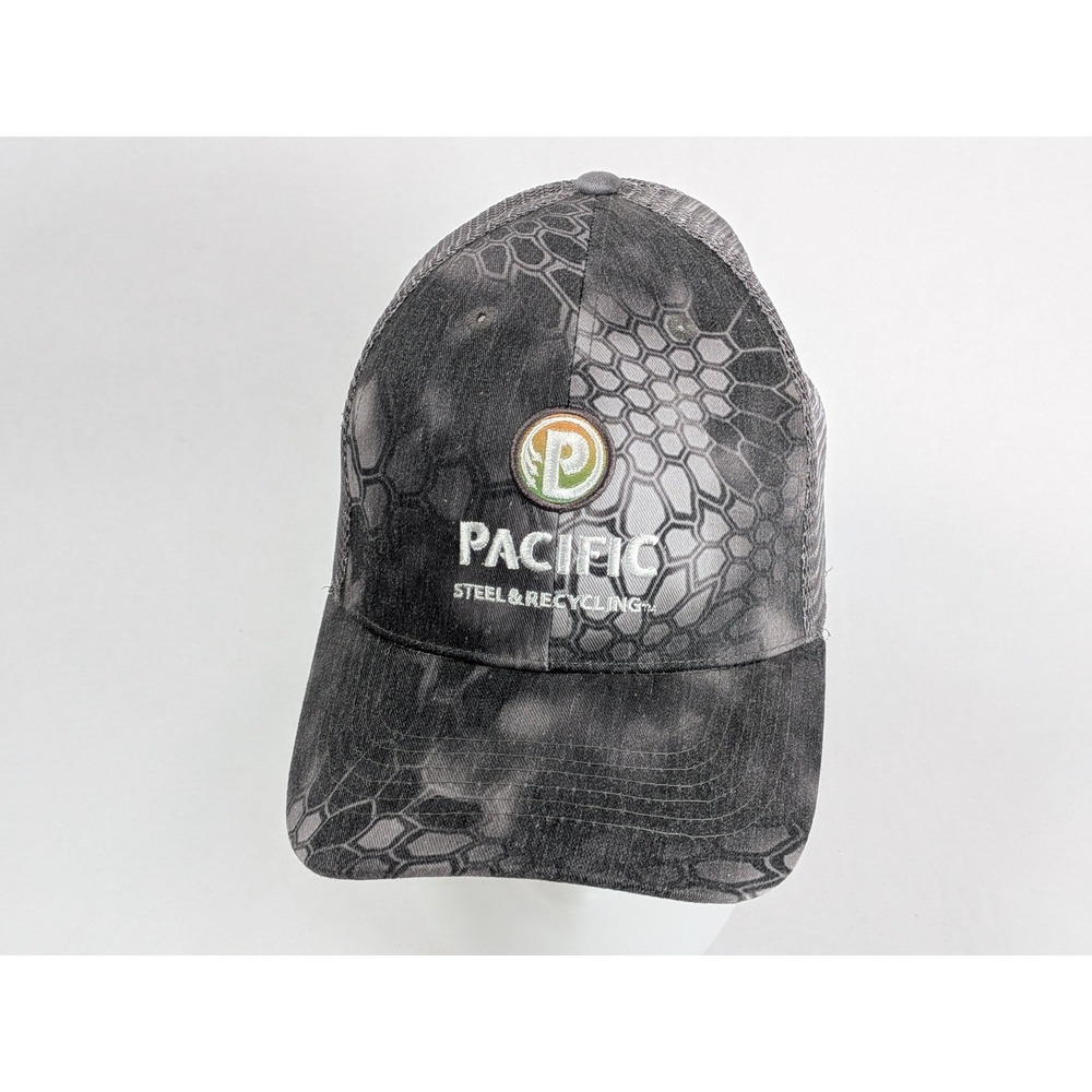 360 Apparel Trucker Hat Pacific Steel & Recycling Grey Black Employee Owned Cap